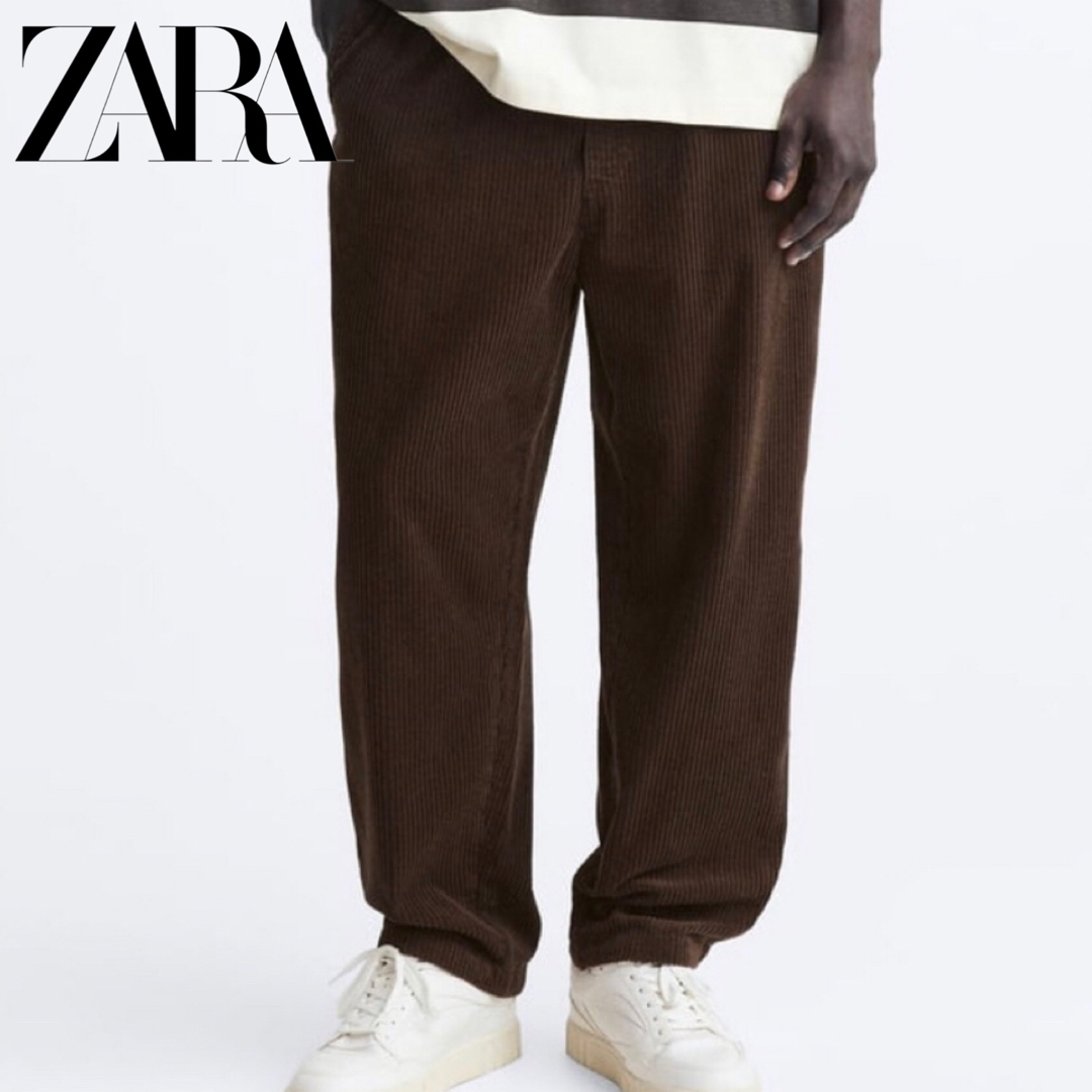 ZARA(ザラ)のZARA⭐️ジョガーウエストコーデュロイパンツ リラックスフィットダークブラウン メンズのパンツ(チノパン)の商品写真