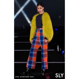 スライ(SLY)のSLY BIG CHECK KERSEY SLACKS PT  新木優子(カジュアルパンツ)