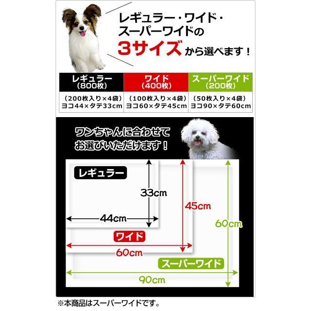 山善 お徳用使い捨てペットシーツ 超薄型 スーパーワイド 50枚入 1