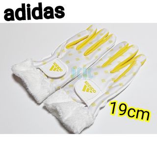 アディダス(adidas)の新品【Ｍ】【ホワイト／イエロー】【両手用】アディダス ゴルフグローブ(その他)