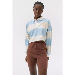 アーバンアウトフィッターズ(Urban Outfitters)の♡未使用品♡urban outfitters ショートシャツ ラガーシャツ 水色(シャツ/ブラウス(長袖/七分))