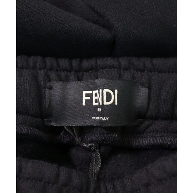 FENDI - FENDI フェンディ スウェットパンツ 46(M位) 黒x白 【古着