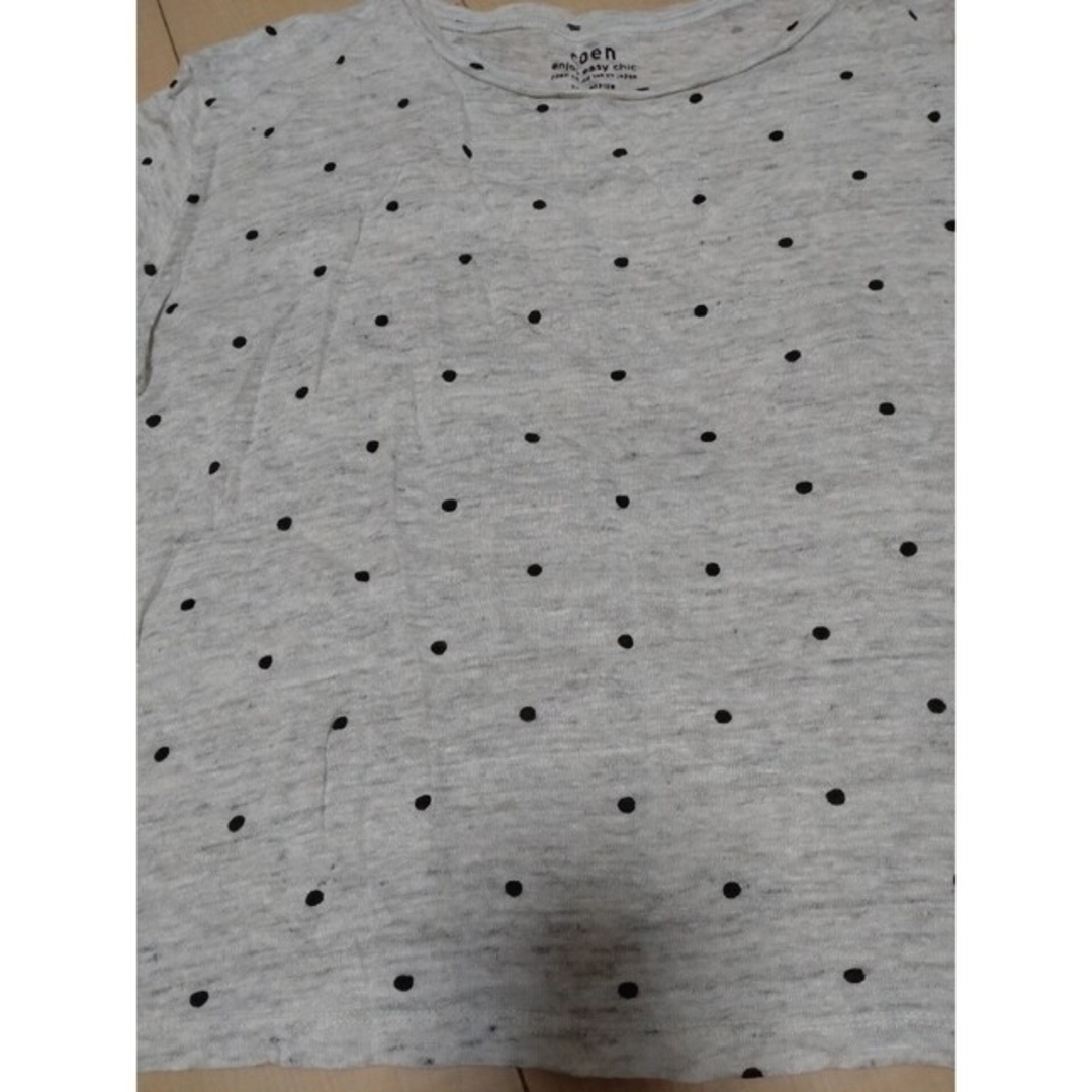 coen(コーエン)のcoen コーエン  リネン ドット柄 半袖Tシャツ レディースのトップス(Tシャツ(半袖/袖なし))の商品写真