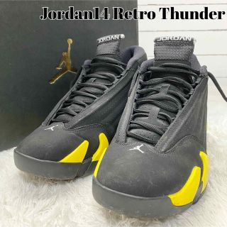 ジョーダン(Jordan Brand（NIKE）)の箱付き✨ ナイキ エアジョーダン14 レトロ サンダー イエロー 28cm(スニーカー)