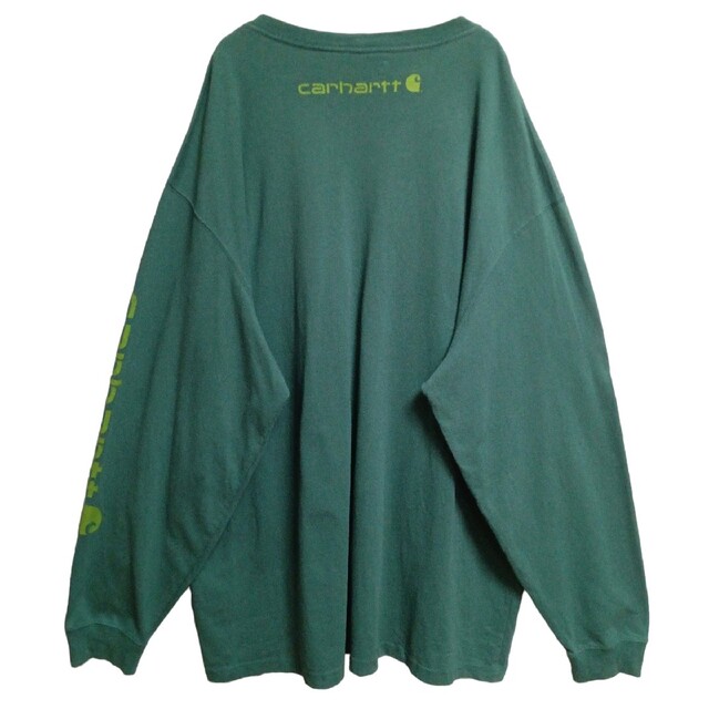 carhartt(カーハート)の90S　オーバーサイズ　カーハートロンt長袖シャツ　ビッグロゴ　メンズ2XL古着 メンズのトップス(Tシャツ/カットソー(七分/長袖))の商品写真