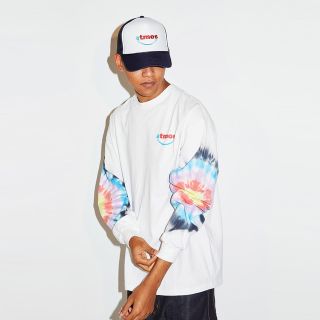 アトモス(atmos)のatmos TIE-DYE SLEEVE TEE （WHITE）サイズXL(Tシャツ/カットソー(七分/長袖))