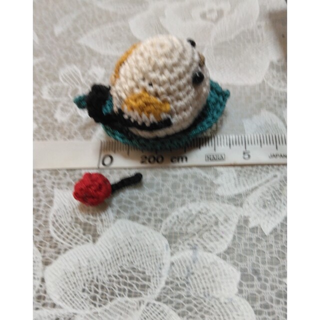 シマエナガレース編みぐるみ ハンドメイドのぬいぐるみ/人形(あみぐるみ)の商品写真