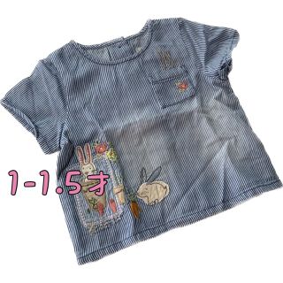 ネクスト(NEXT)の●未使用●1-1.5才　うさぎ　デニム　トップス(Ｔシャツ)