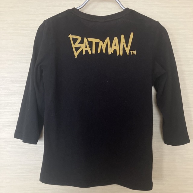 ティンカーベル(ティンカーベル)のバットマン柄　黒七分袖Tシャツ　130 キッズ/ベビー/マタニティのキッズ服男の子用(90cm~)(Tシャツ/カットソー)の商品写真