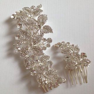 結婚式 ビジュー ヘッドアクセ(ヘッドドレス/ドレス)