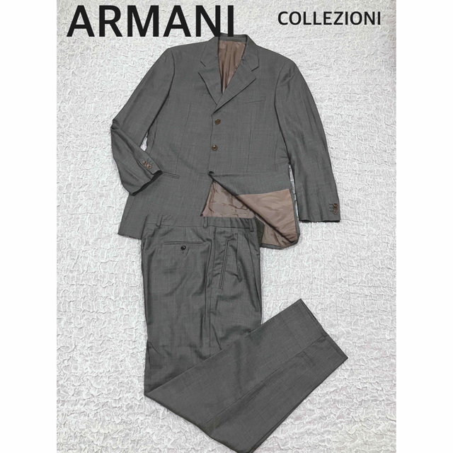美品 ARMANI COLLEZIONI アルマーニ セットアップスーツ グレー