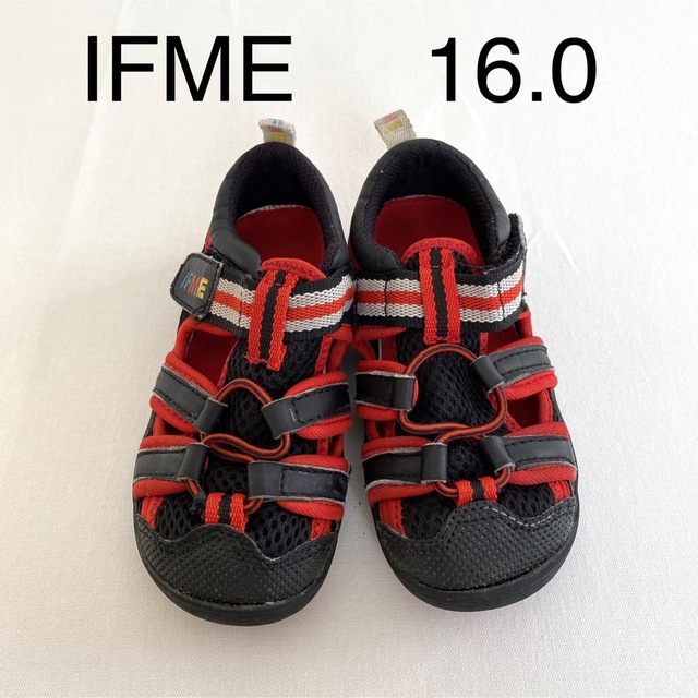 IFME(イフミー)の【IFME】イフミー　サンダル　16.0 赤✖️黒　男の子　レッド　ブラック キッズ/ベビー/マタニティのキッズ靴/シューズ(15cm~)(サンダル)の商品写真