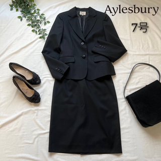 アリスバーリー(Aylesbury)の美品 アリスバーリー スカートスーツセットアップ 黒 ビジネス フォーマル(スーツ)