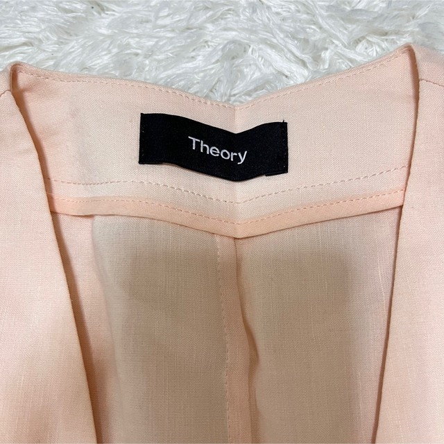 theory(セオリー)のTheory セオリー ノーカラー リネン セットアップ パンツ  スーツ レディースのフォーマル/ドレス(スーツ)の商品写真