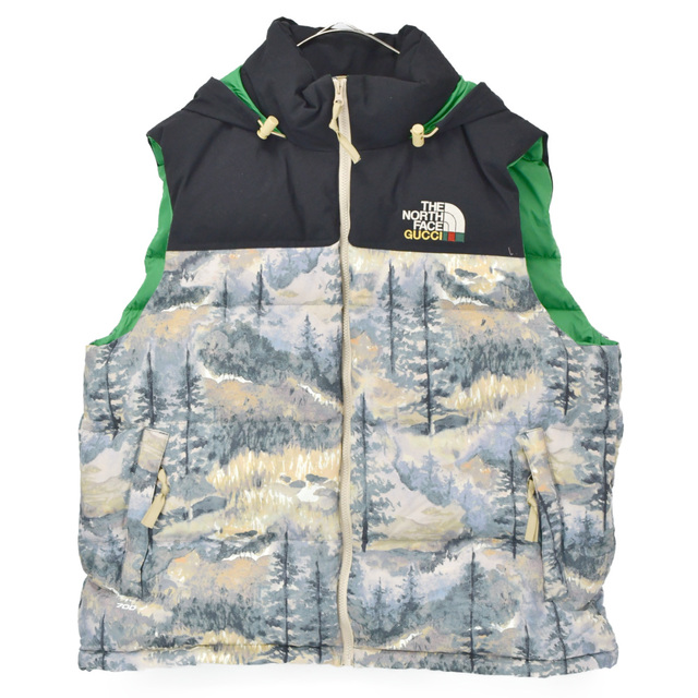 GUCCI グッチ AW ×THE NORTH FACE DOWN VEST FOREST PRINT
