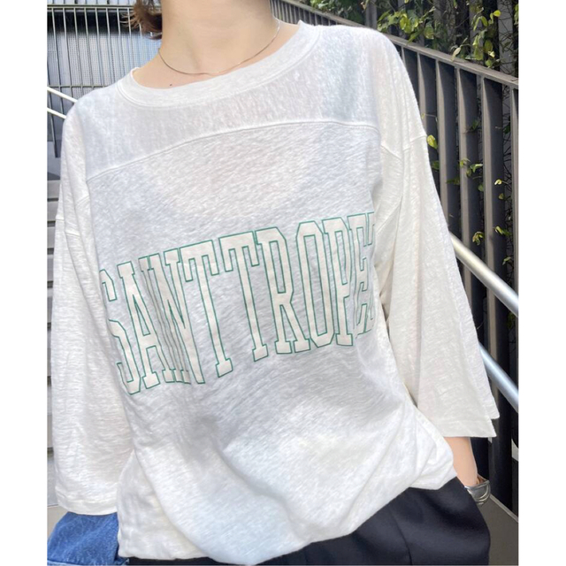 Spick and Span リネンフットボールTシャツ