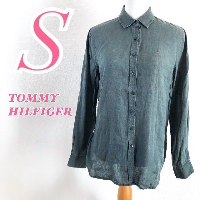 TOMMY HILFIGER(トミーヒルフィガー)のTOMMY HILFIGERトミーヒルフィガー 長袖シャツ カジュアル 薄手 レディースのトップス(シャツ/ブラウス(長袖/七分))の商品写真