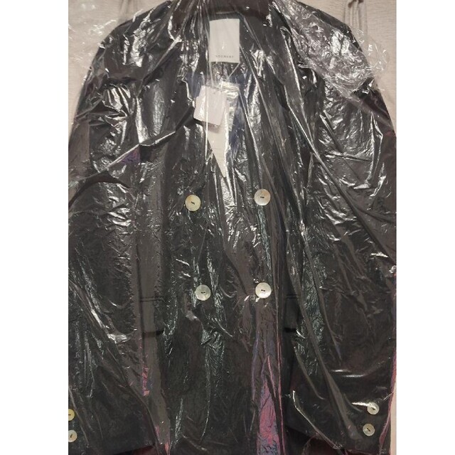 SHENERY　リネンライクダブルジャケット　ネイビー レディースのジャケット/アウター(ノーカラージャケット)の商品写真