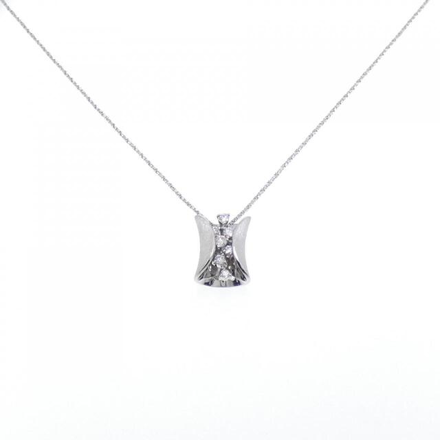 K18WG ダイヤモンド ネックレス 0.21CT - ネックレス