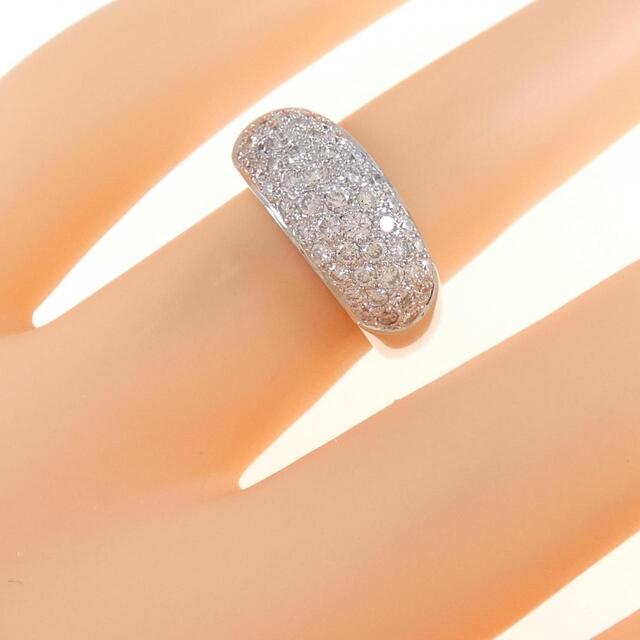 K18WG パヴェ ダイヤモンド リング 0.80CT