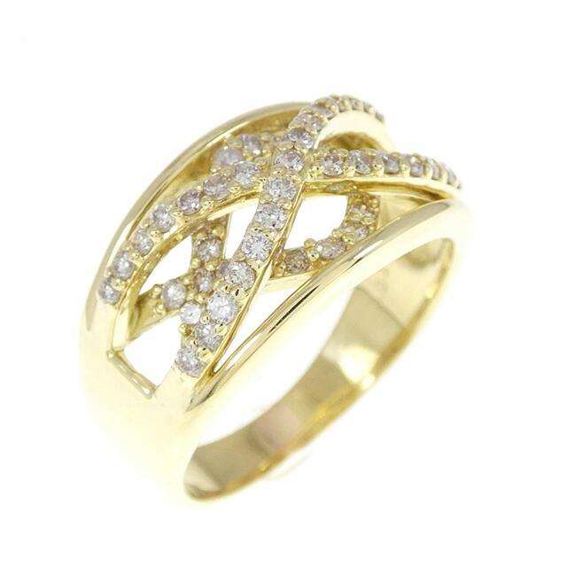 K18YG ダイヤモンド リング 0.53CT - リング(指輪)