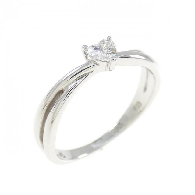 K18WG ハート ダイヤモンド リング 0.10CT-