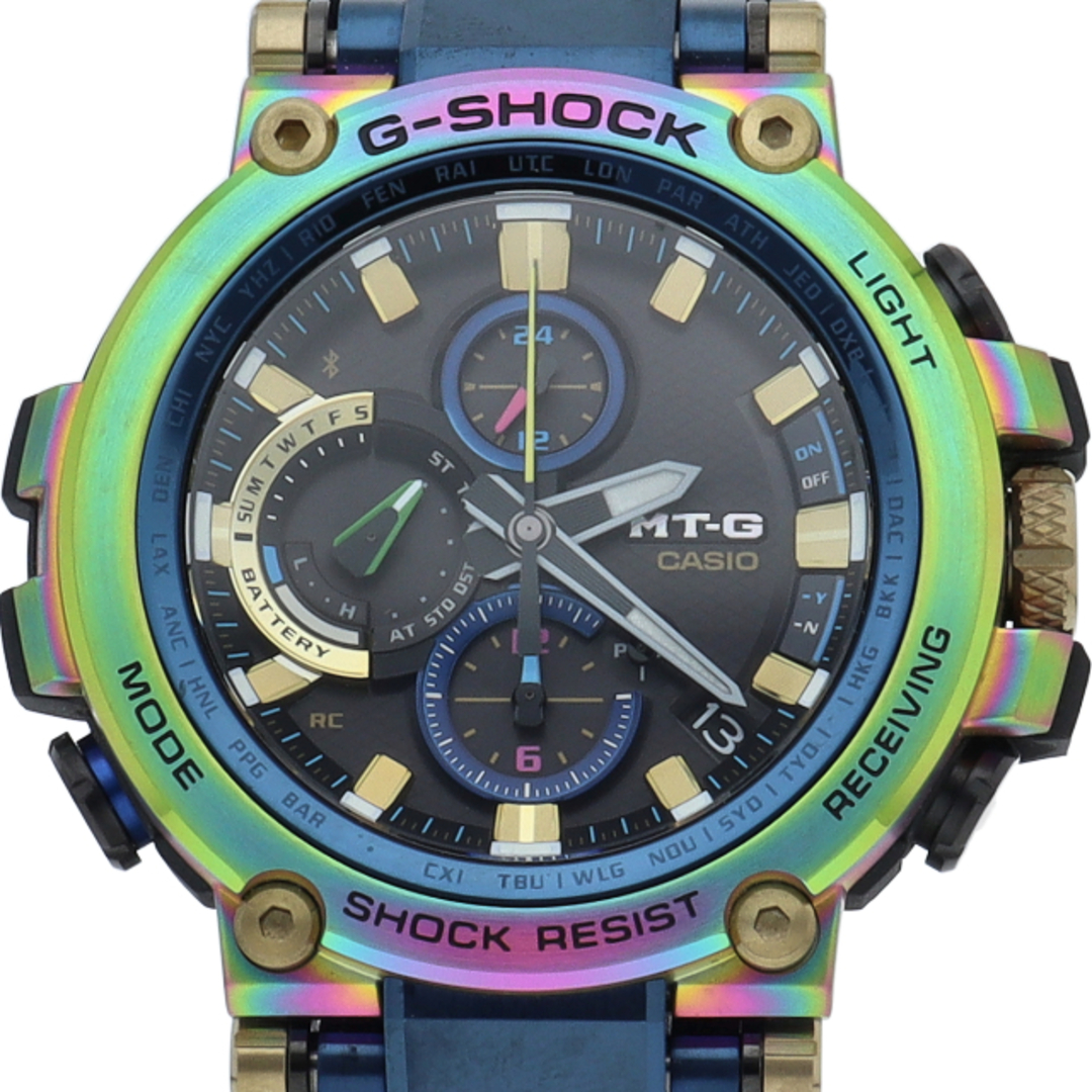 カシオ G-SHOCK MT-G ソーラー電波時計 20周年記念  MTG-B1000RB-2AJR 箱 保証書 SS/ラバー メンズ時計 ブラック 美品