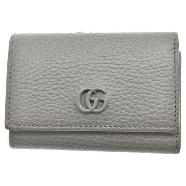 GUCCI グッチ GGマーモント レザー ミニウォレット 三つ折り財布