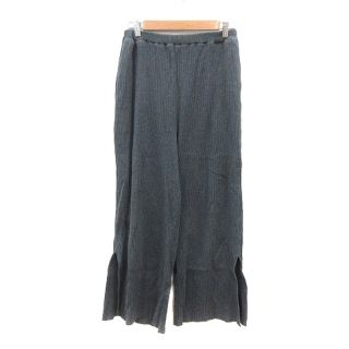 ダブルクローゼット(w closet)のダブルクローゼット ストレートパンツ ニット リブ F チャコールグレー ■MO(その他)