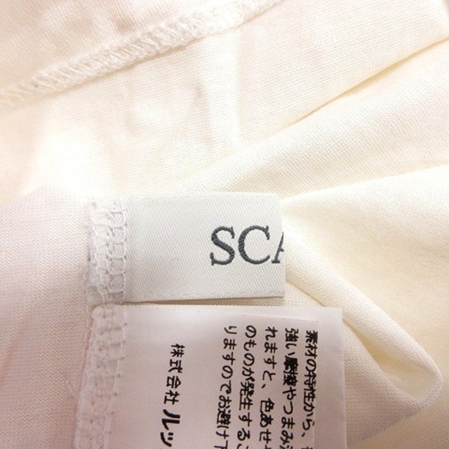 SCAPA(スキャパ)のスキャパ カットソー Tシャツ Uネック レース 半袖 40 ベージュ ■MO レディースのトップス(Tシャツ(半袖/袖なし))の商品写真