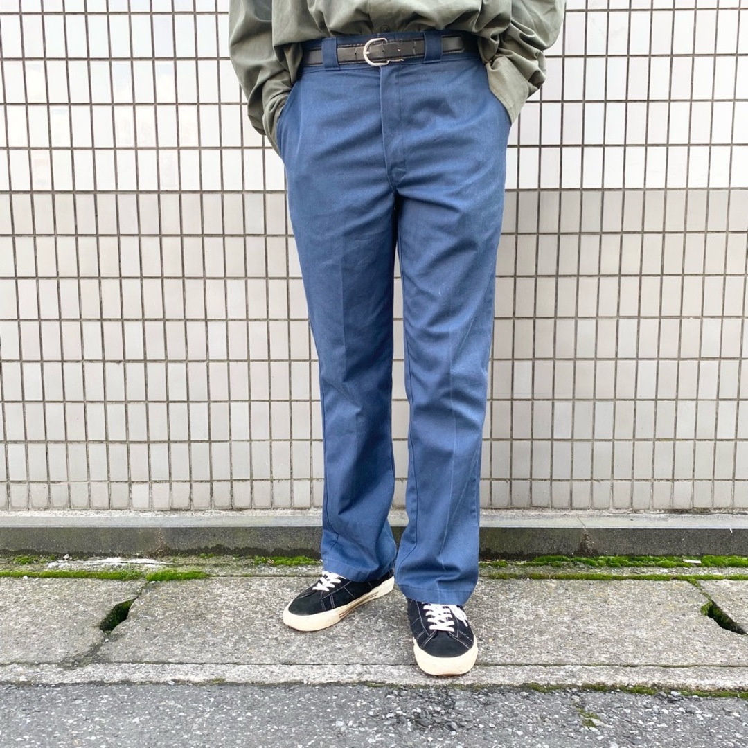 Dickiesディッキーズ874ワークパンツカラーパンツ紺ネイビー38×32