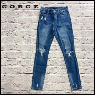 ゴージ(GORGE)のGORGE　デニム　ジーンズ　ジーパン　ストレッチ　ダメージ【M】(デニム/ジーンズ)