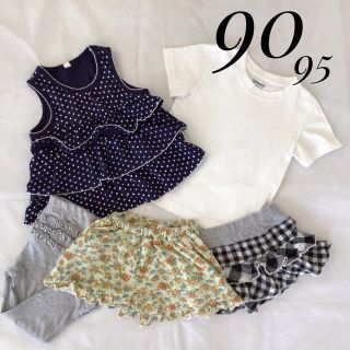 ブランシェス(Branshes)の(美品あり)90cm 95cm女の子　ブランシェスなど夏服　まとめ売り　5点(パンツ/スパッツ)