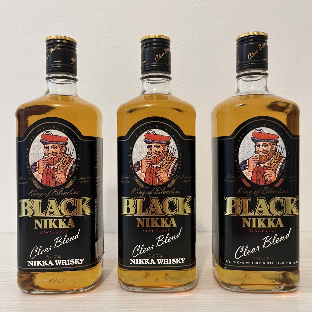 ニッカウヰスキー - ブラックニッカ旧ラベル 3本セット 新品未開封の