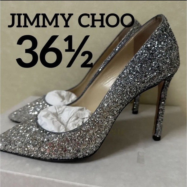 ヴァレンティノJIMMY CHOO ジミーチュウ ハイヒール ROMY100 グリッター