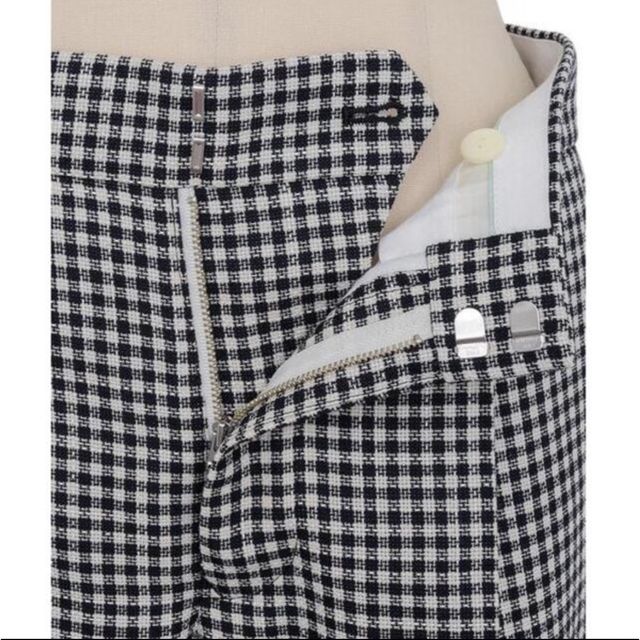 Drawer ウールシルクギンガムチェックパンツ 34 専門店では 11100円