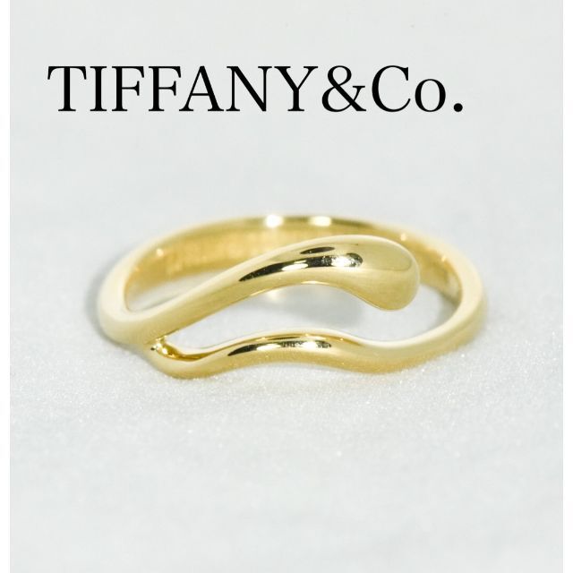 Tiffany & Co. - ティファニー TIFFANY K18YG ティアドロップ リング 12号