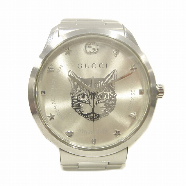 良好品 18ss グッチ GUCCI G-タイムレス 腕時計 キャット ネコ