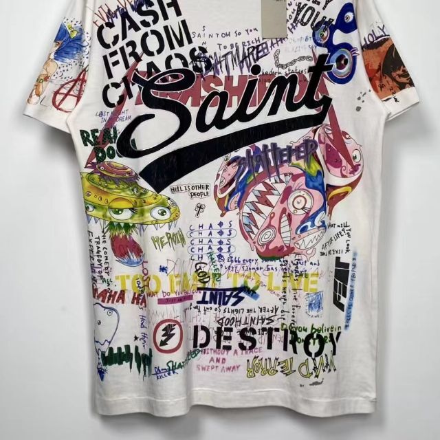 SAINT MICHAEL 村上隆 ヴィンテージ加工 コラボTシャツ L 【人気沸騰