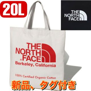 ザノースフェイス(THE NORTH FACE)の新品 ノースフェイスオーガニックコットントートNM81971  レッド(トートバッグ)