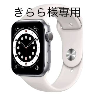 アップルウォッチ(Apple Watch)の美品　Apple watch  6 シルバーアルミニウム 44mm (腕時計(デジタル))