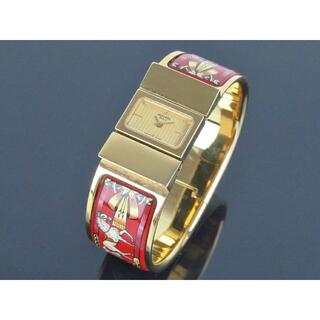 エルメス(Hermes)のrk6046 エルメス 腕時計 ロケ 七宝焼き レッド スイス製(腕時計)