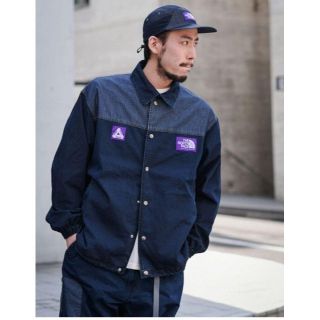 パレス(PALACE)のパレス ノースフェイスパールレーベル インディゴリップストップコーチジャケット(その他)