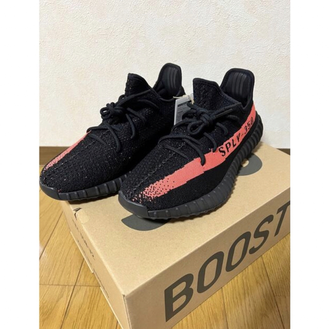 【26.0】yeezy boost 350 v2 coreblack/red