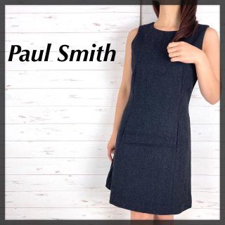 ポールスミス(Paul Smith)のPaulSmith ポールスミス ウール100% ひざ丈 ワンピース ドレス(ひざ丈ワンピース)