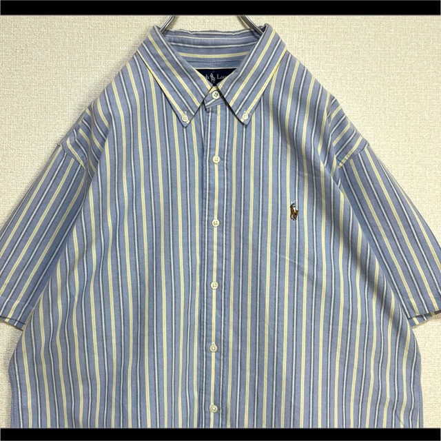 Ralph Lauren - ☆ラルフローレン BDシャツ ブルー イエローストライプ