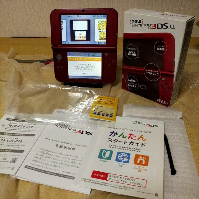 本体美品】Newニンテンドー3DS LL メタリックレッド - 携帯用ゲーム機本体