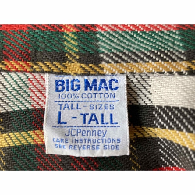 J.C.PENNEY(ジェーシーペニー)のBIG MAC チェック　ネルシャツ　70年代 メンズのトップス(シャツ)の商品写真