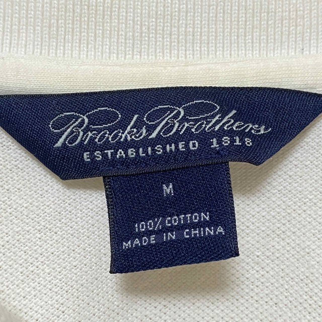 Brooks Brothers(ブルックスブラザース)のBrooks Brothers ブルックスブラザーズ ポロシャツ 刺繍ロゴ 白 メンズのトップス(ポロシャツ)の商品写真