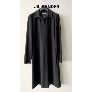 ジルサンダー(Jil Sander)のJILSANDER  ブラック 黒  ワンピース  34(ひざ丈ワンピース)